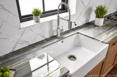 120 Inch Black Gold Flow Kitchen Countertops price