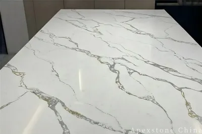1cm Calacatta Champagne Crack Quartz Slabs best