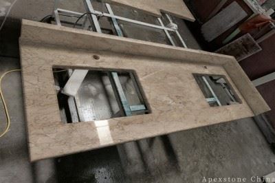 24 Inch Beige Marble Vanity Tops