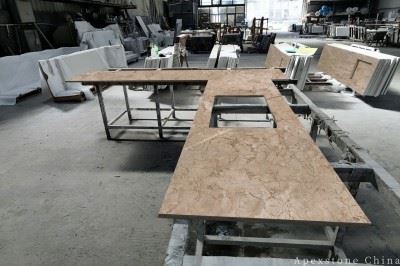 3/4 Inch Turkey Bulgari Gold Marble Tops suppliers
