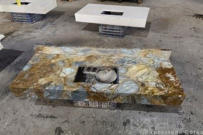 30 Inch Vanity Diet Champagne Marble Vanities suppliers