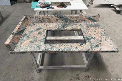 3cm New Four Seasons Pink Marble Vanities factory