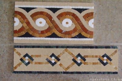 4x4 Azul Palmira Gray Limestone Boarders