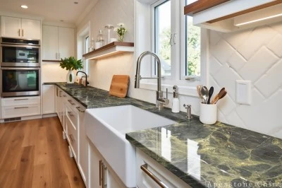Classic Green Green Marble Kichen Countertops suppliers