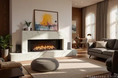 Composite Calacatta Fractal Grey Quartz Slabs price