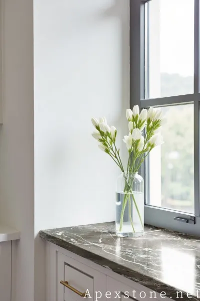 Contemporary Black Marble Window Sills