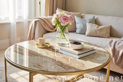 Counter Height Pink Marble Table Tops factory