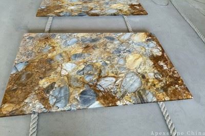 Diet Champagne Gold Marble Kichen Countertops suppliers