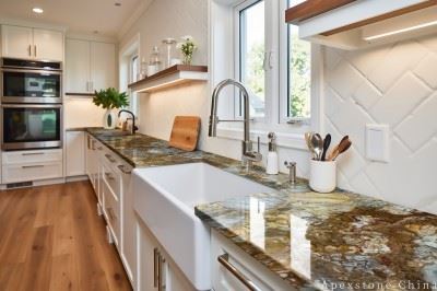 Diet Champagne Gold Marble Kichen Countertops factory