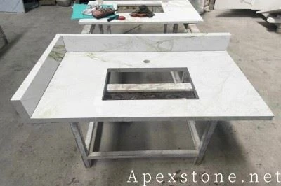 Exotic Aurora Green Marble Slabs high quality