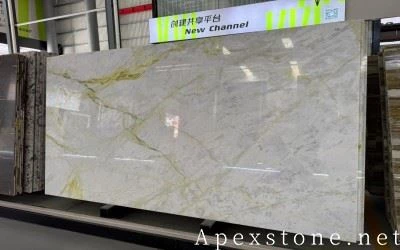 Exotic Aurora Green Marble Slabs