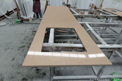 Flat Edge Azul Palmira Gray Limestone Tops