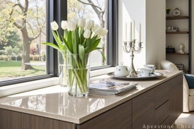 Flat Edge Azul Palmira Gray Limestone Tops high quality