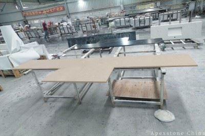 Flat Edge Azul Palmira Gray Limestone Tops factory