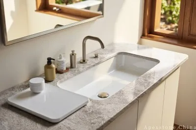 Flat Edge George Wood Grain Marble Benchtops best