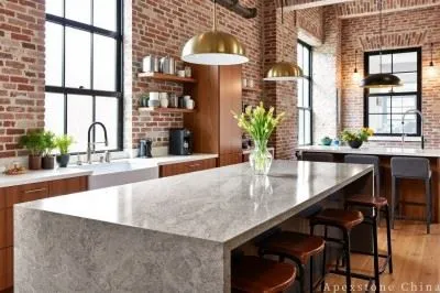 Flat Edge George Wood Grain Marble Benchtops high quality