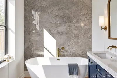 George Wood Grain Stone Brown Marble Slabs high quality