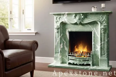 GlacierGreenMarblefireplacespace88 GlacierGreenMarblefireplacespace88