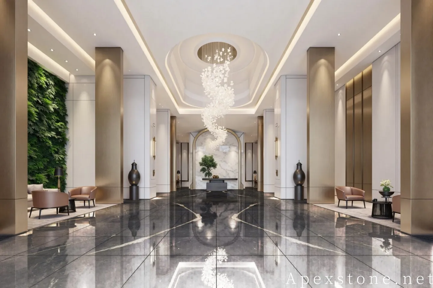 BrazilianBlackGoldQuartzitehallwayfloor50 BrazilianBlackGoldQuartzitehallwayfloor50