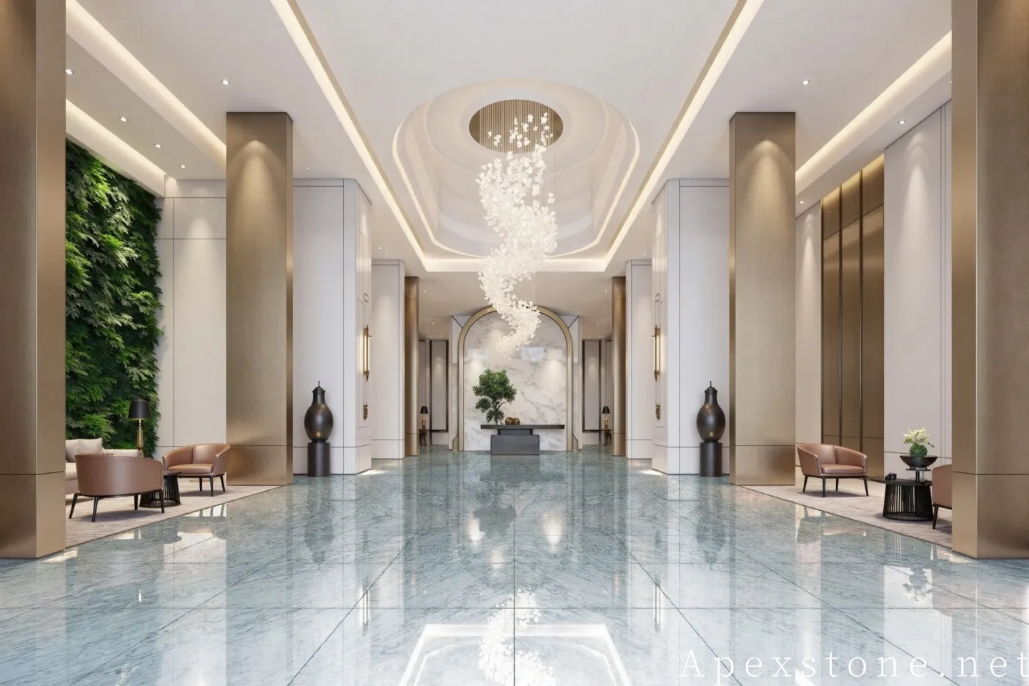 BiancoStatuarioMarblehallwayfloor50 BiancoStatuarioMarblehallwayfloor50
