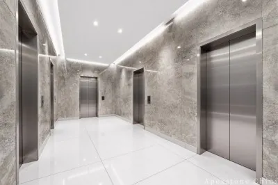 polished brown Marble wall hotel