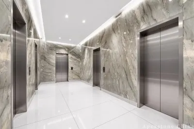 10mm green Marble floor hotel