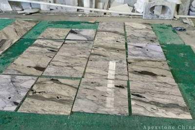 green Marble small wall fireplace