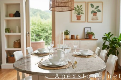 italian pink Marble dining table