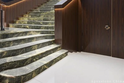 2x2 green Marble floor foyer