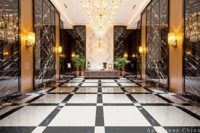 12x24 beige Marble wall mall