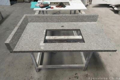 Leathered Grey Limestone Vanity Tops suppliers