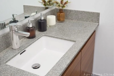 Leathered Grey Limestone Vanity Tops high quality