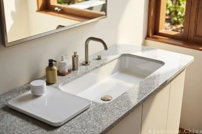 Leathered Grey Limestone Vanity Tops price