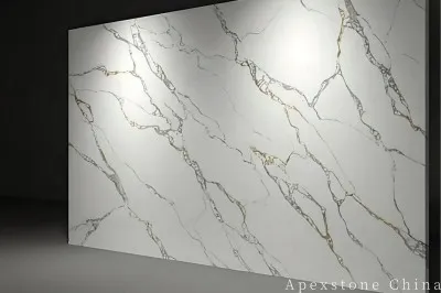 Leathered White Quartz Vanity Tops factory