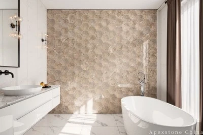 Luxury Turkey Bulgari Gold Marble Mosaic Tiles factory