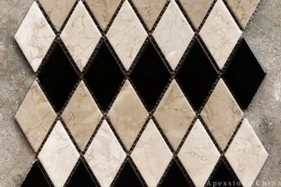 Luxury Turkey Bulgari Gold Marble Mosaic Tiles factory
