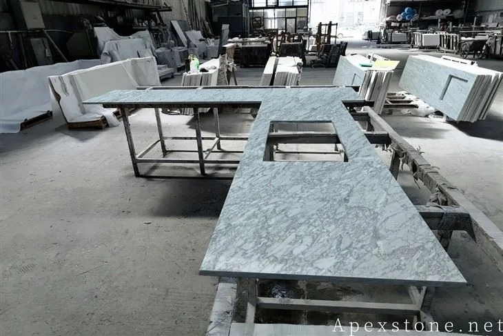 Bianco Statuario Marble cabinet top