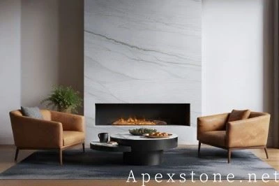 Pedestal White Quartzite Top TV Stands