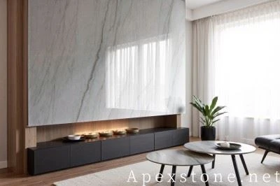 Pedestal White Quartzite Top TV Stands suppliers