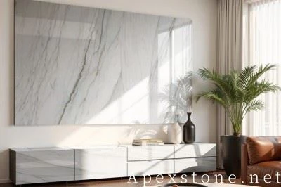 Pedestal White Quartzite Top TV Stands best
