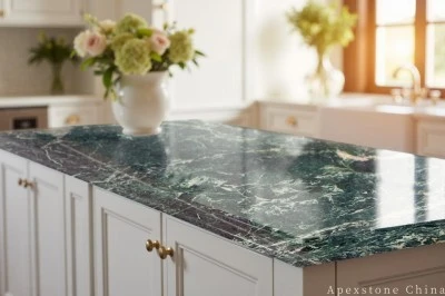 Prefabricated Veria Green Marble Island Countertops price