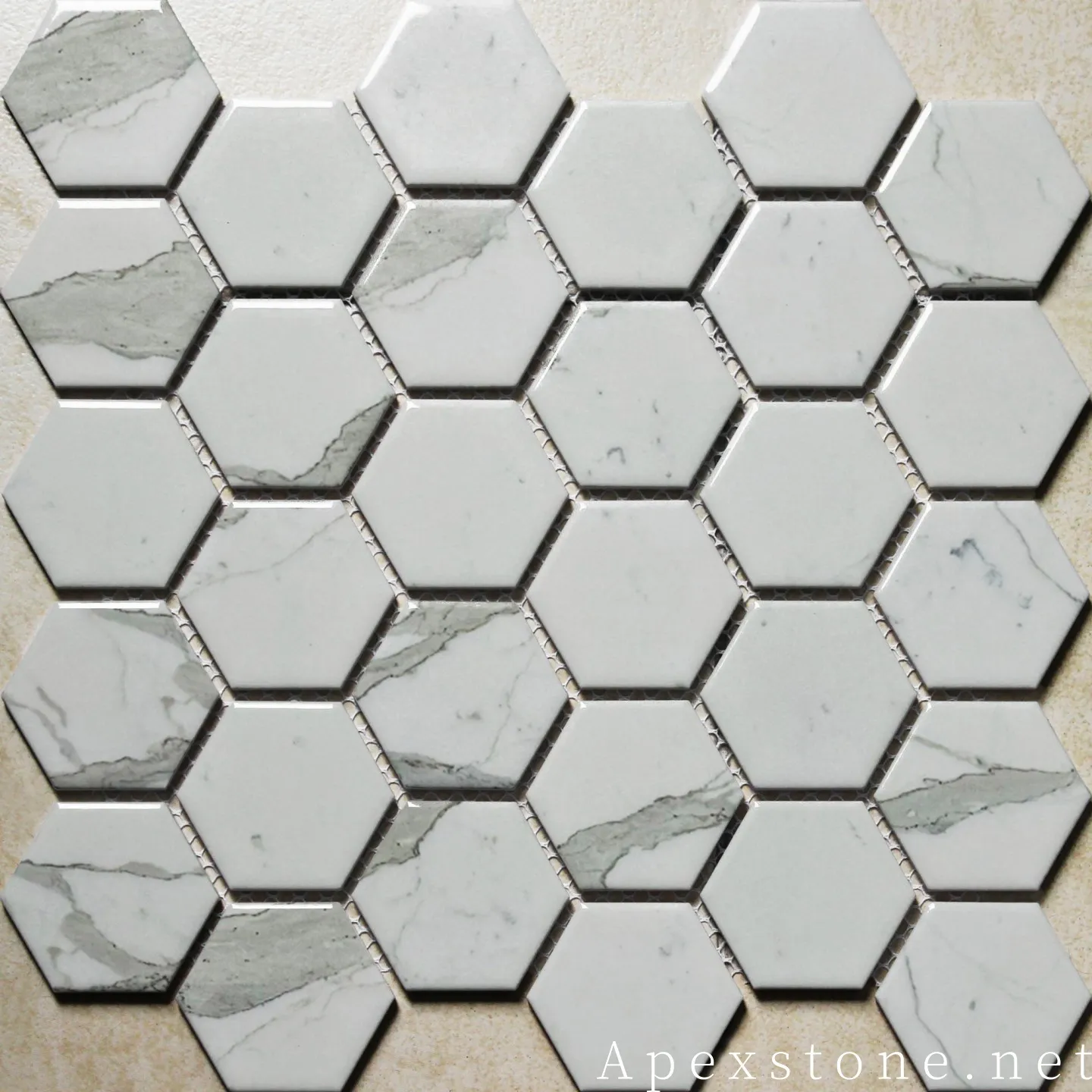OrientalCalacattaMarblehexagontiles224 OrientalCalacattaMarblehexagontiles224