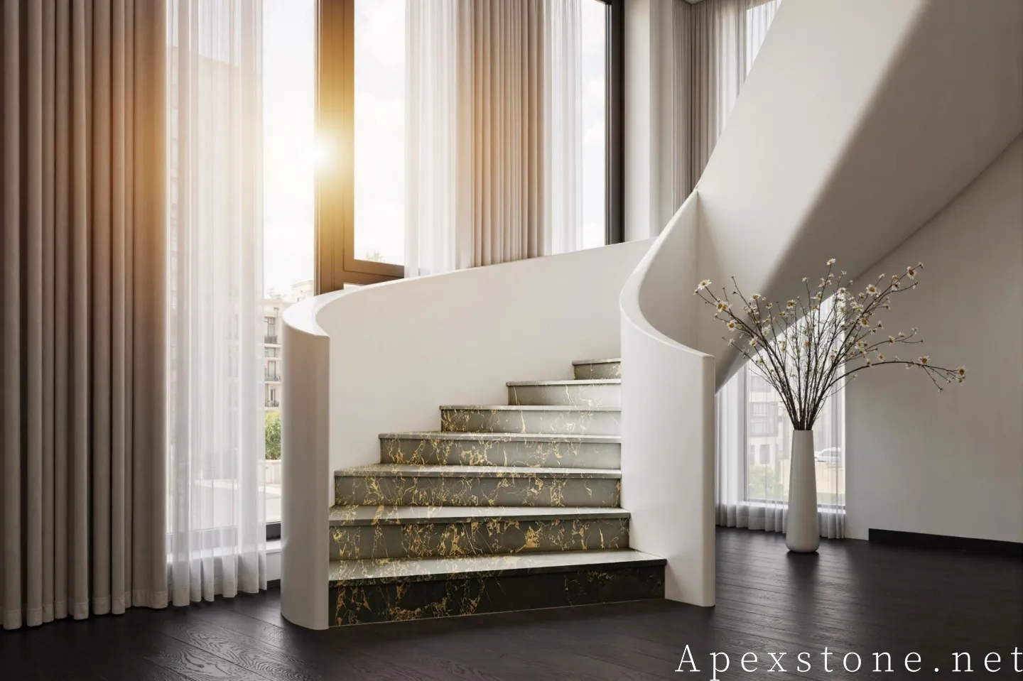 AthensPortoroMarblestaircaseideas84 AthensPortoroMarblestaircaseideas84