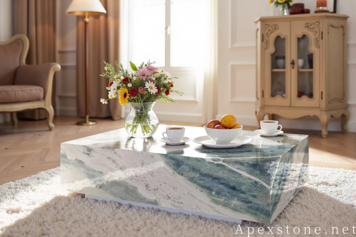 FendiWhiteMarbleblocklowcoffeetable95 FendiWhiteMarbleblocklowcoffeetable95