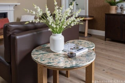 Round Pink Marble Console Table best