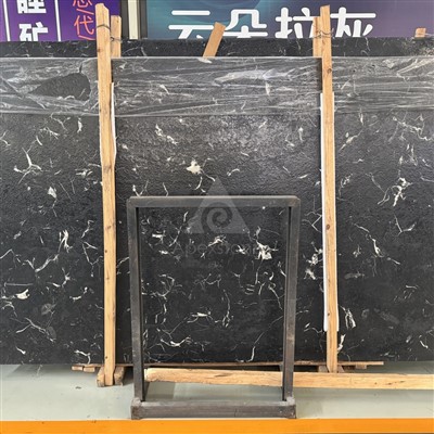 2cm Leathered Black Marquina Marble Slabs