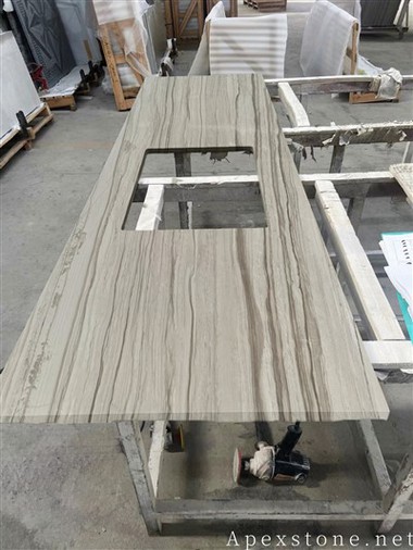 Leathered Coffee Wood Vein Marble Tops