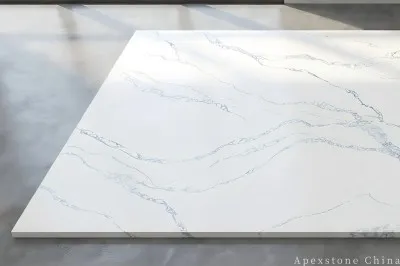 Calacatta Glacier White White Quartz Slabs