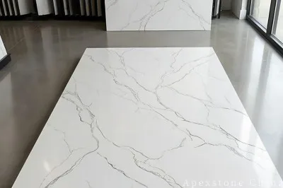 Calacatta Mist Crack White Quartz Slabs