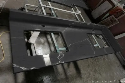 Leathered Anthracite Soapstone Quartz Vanities